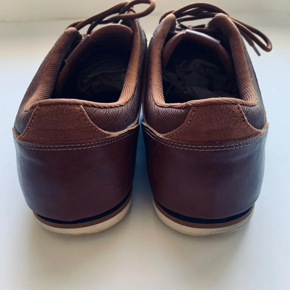 ALDO Mens Brown Leather Lace Up Casual‎ Dress Shoes Size 10